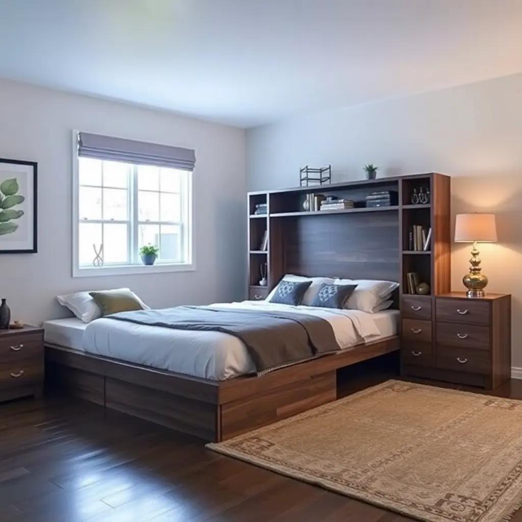 Murphy bed with desk or storage